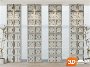 Folding screen Skp Files 